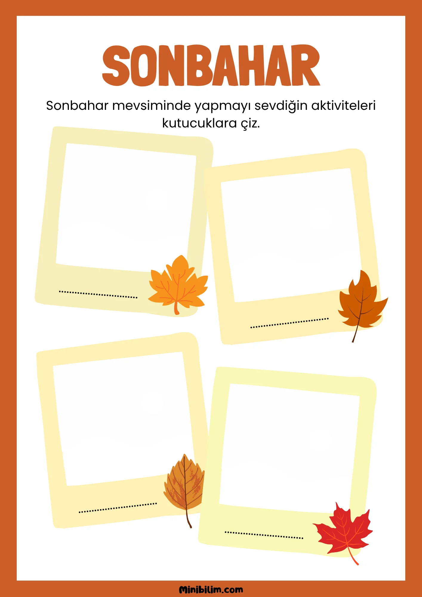 Sonbahar Mevsimi Etkinlik